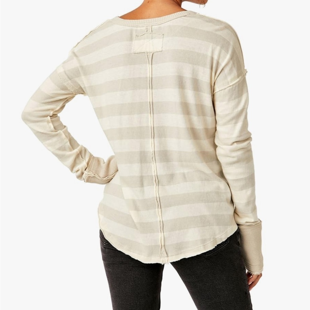 Free People x We The Free Sail Away Long Sleeve In Natural Combo Small - Picture 2 of 8